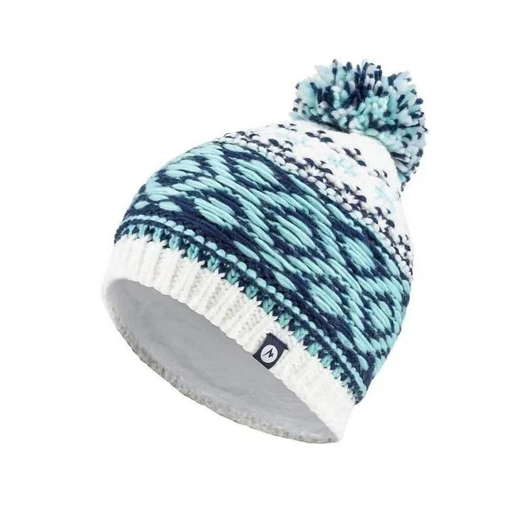 Marmot Tashina Hat Womens Arctic Navy Womens Blue White Winter Beanie New - Picture 6 of 6